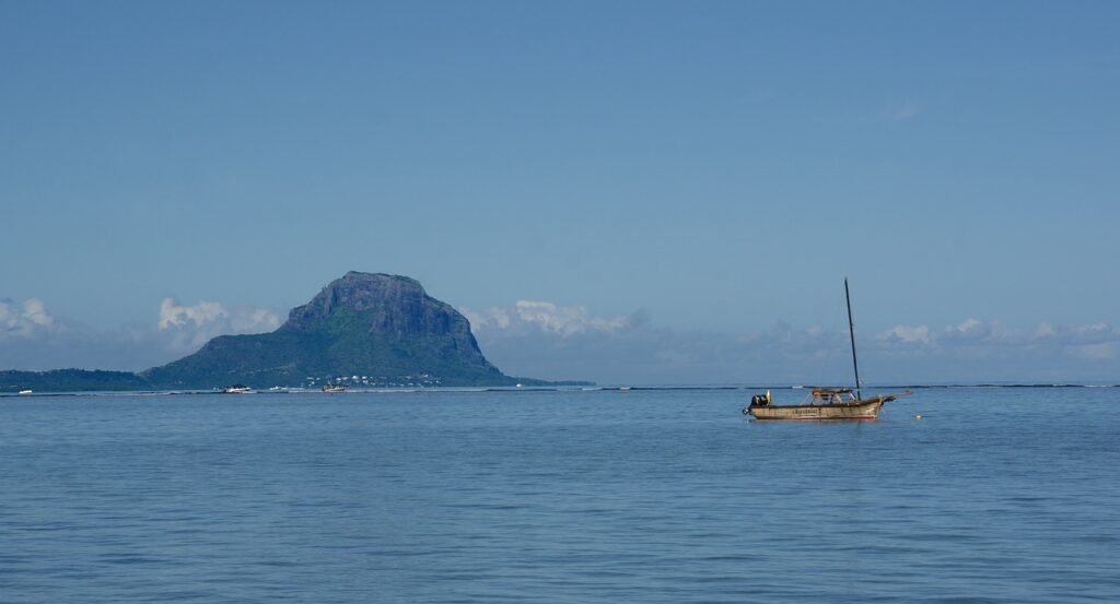 Beautiful beach at Le Morne