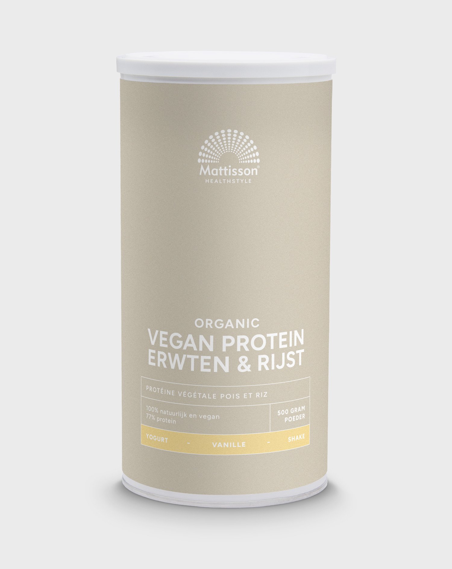 Biologisch Vegan proteïne poeder - Erwten&Rijst - Vanille - 500 g