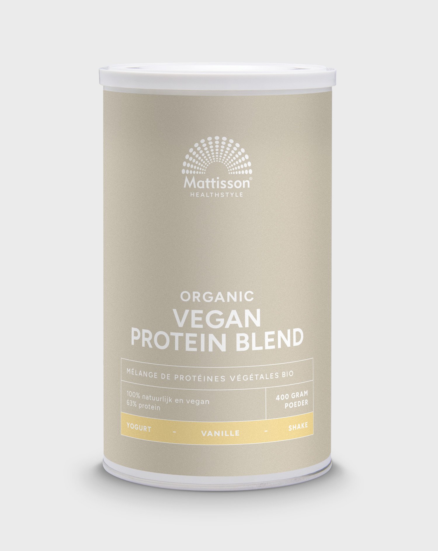 Biologische Vegan Proteïne Blend 63% - Vanille - 400 g