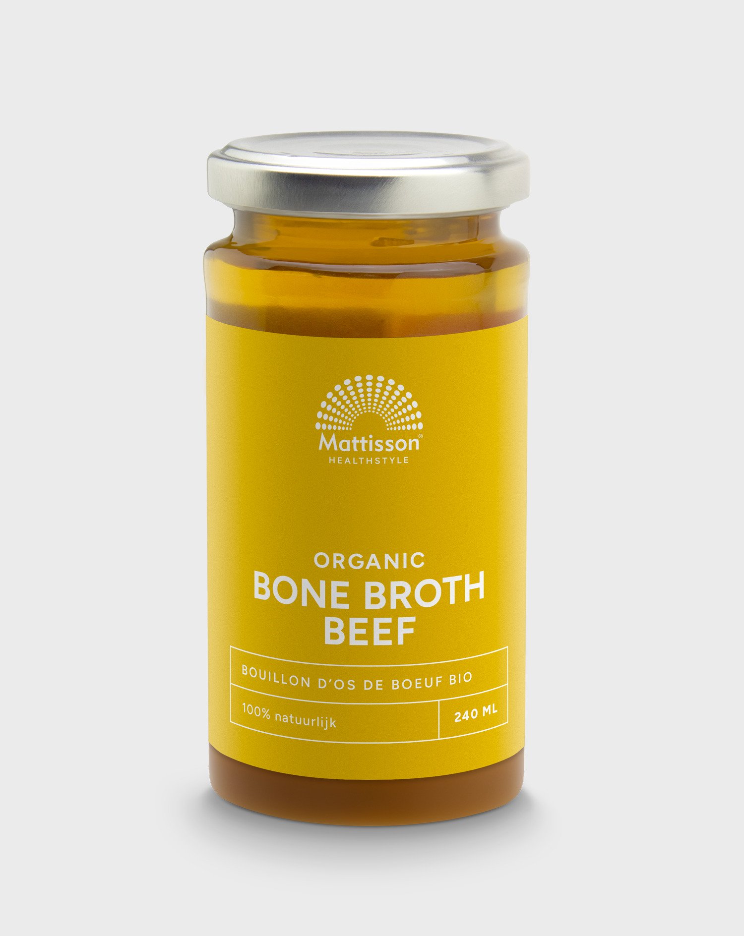 Biologische Runder Botten Bouillon - Beef Bone Broth - 240 ml
